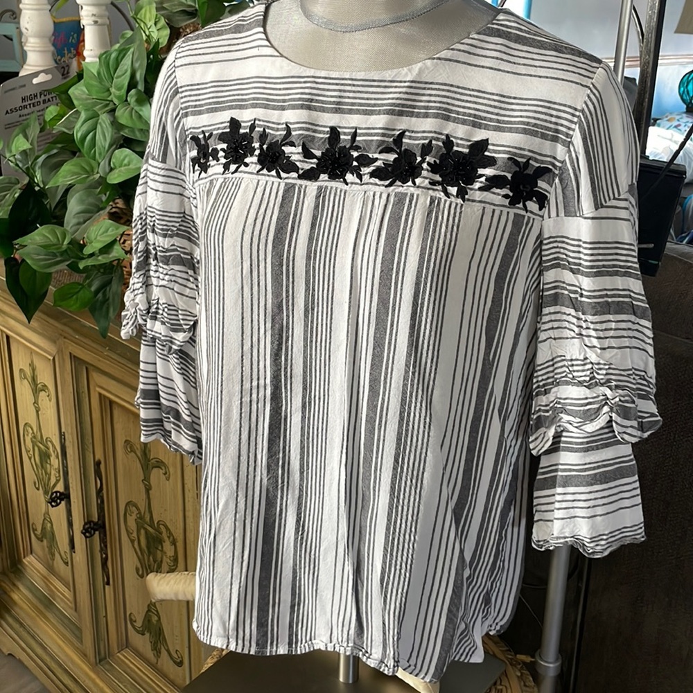 Loft boho striped top small